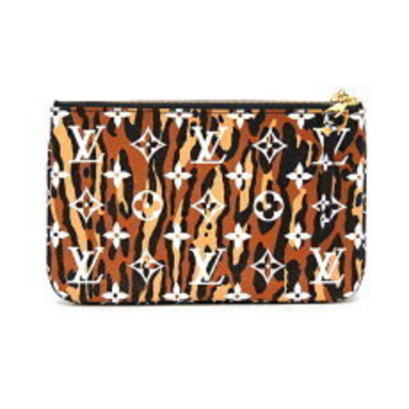 Louis Vuitton Double Zip Pochette Monogram Giant Black Leopard - Picture 2 of 9